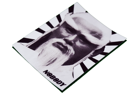 trad master sticker // b and w
